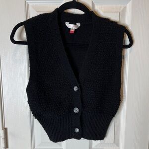 No Boundaries Black V-Neck Sweater Vest